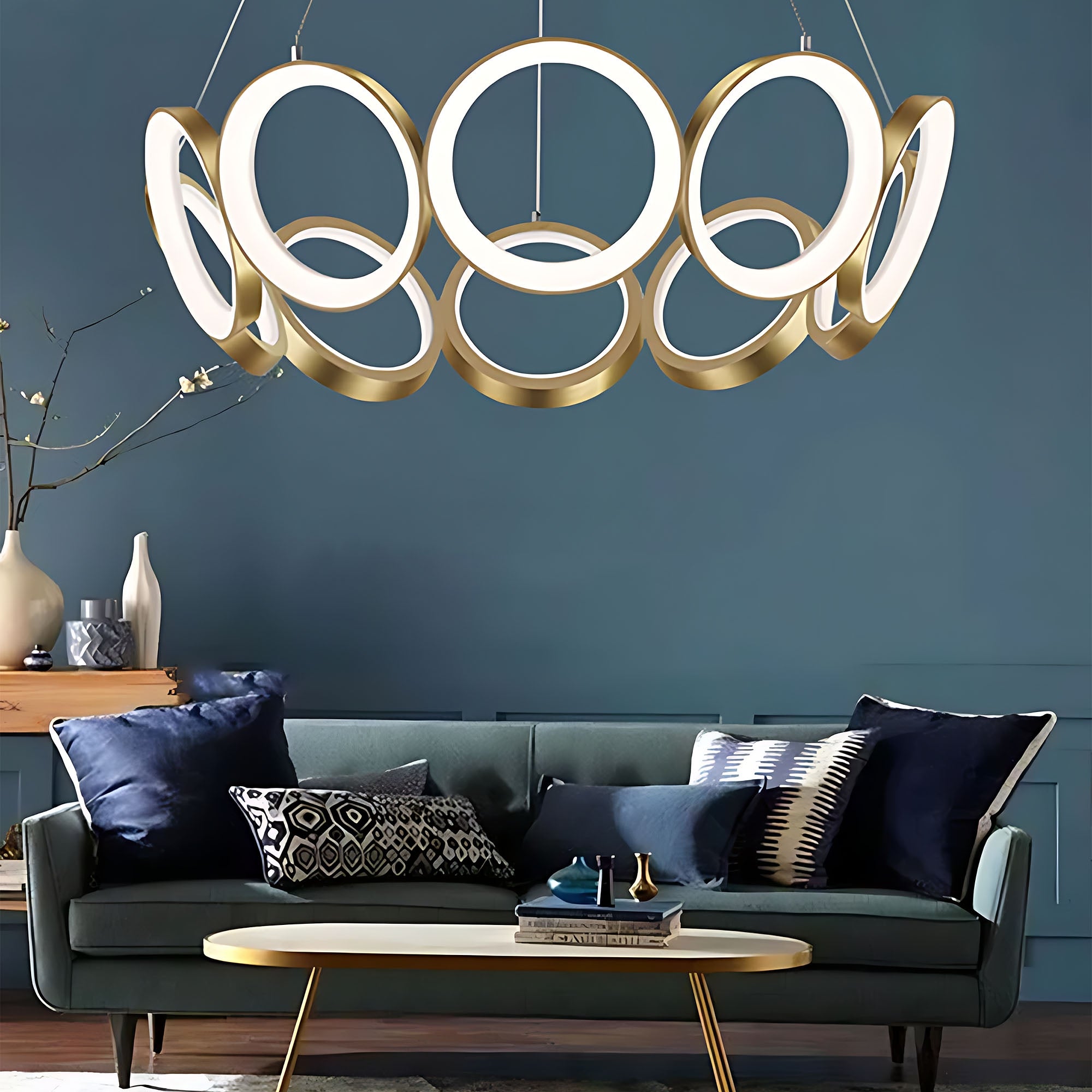 Lampa Wisząca Led App1800-cp Złota Szczotkowana  5