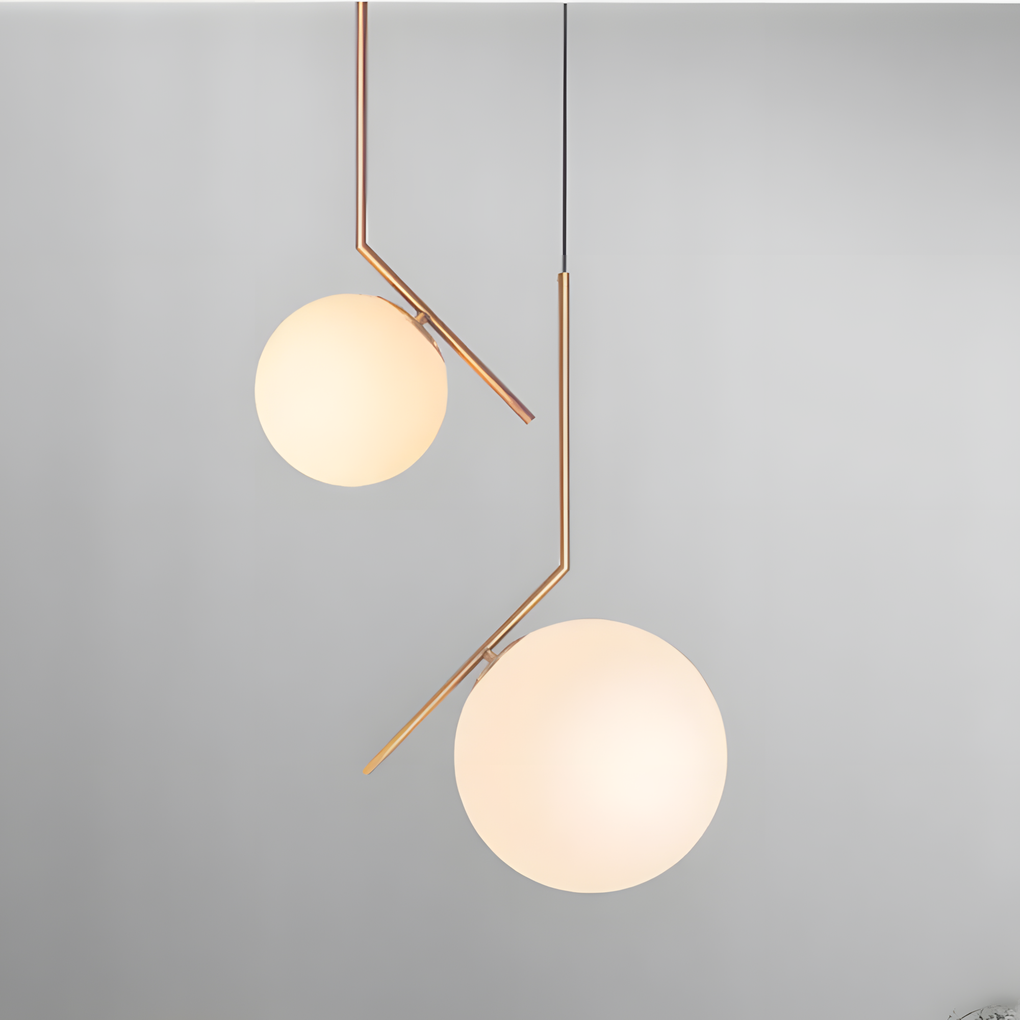 Lampa Sufitowa Wisząca Szklana Kula  G106-1W Złota Biała  10