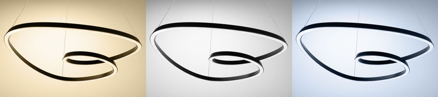 Lampa Sufitowa Wisząca Loop LED + Pilot APP796-cp Czarna