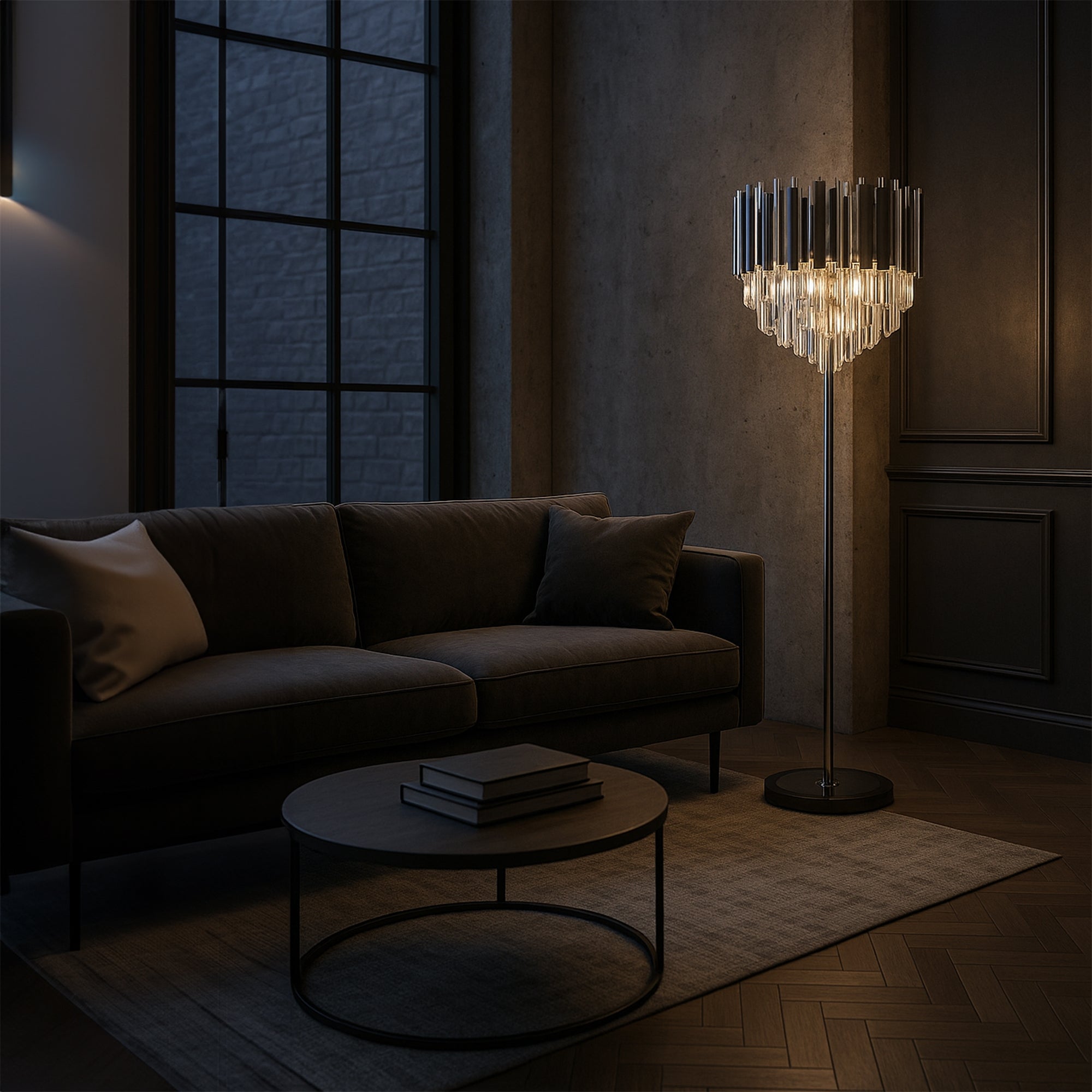 Lampa Stojąca Podłogowa APP1716-3F Chrom  3