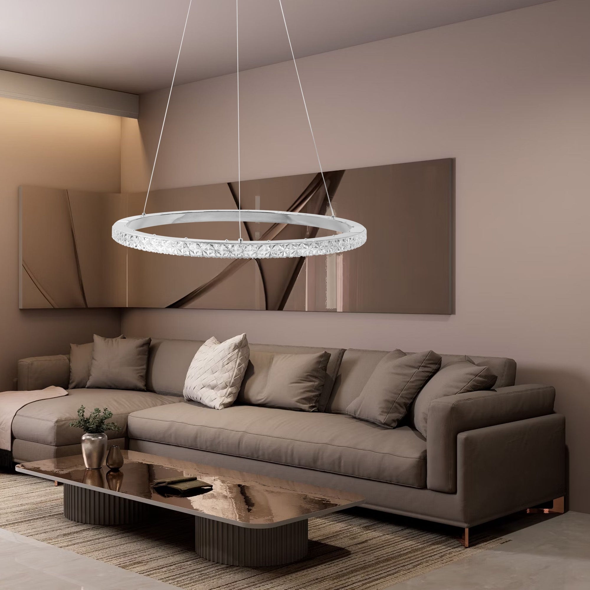 Lampa Wisząca Led Ms010-cp 59cm Chrom  8