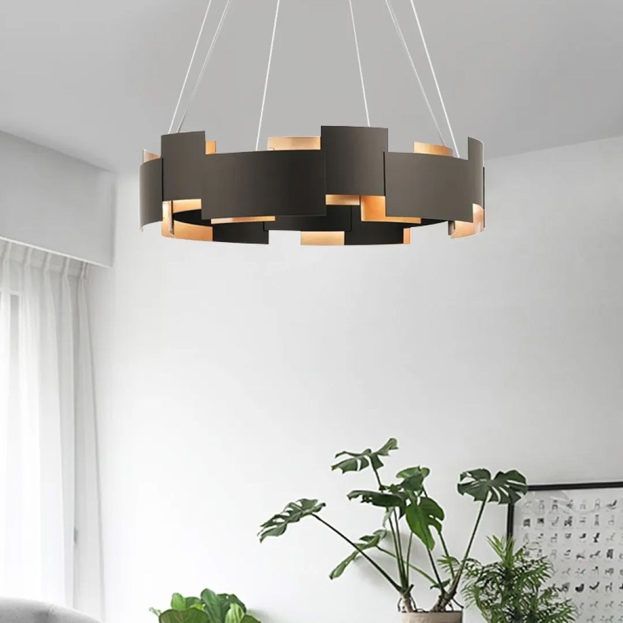 Lampa Sufitowa Wisząca Czarna APP1561-6CP  5