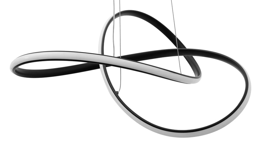 Lampa Sufitowa Wisząca Ring Nowoczesna LED + Pilot APP395-CP Czarna