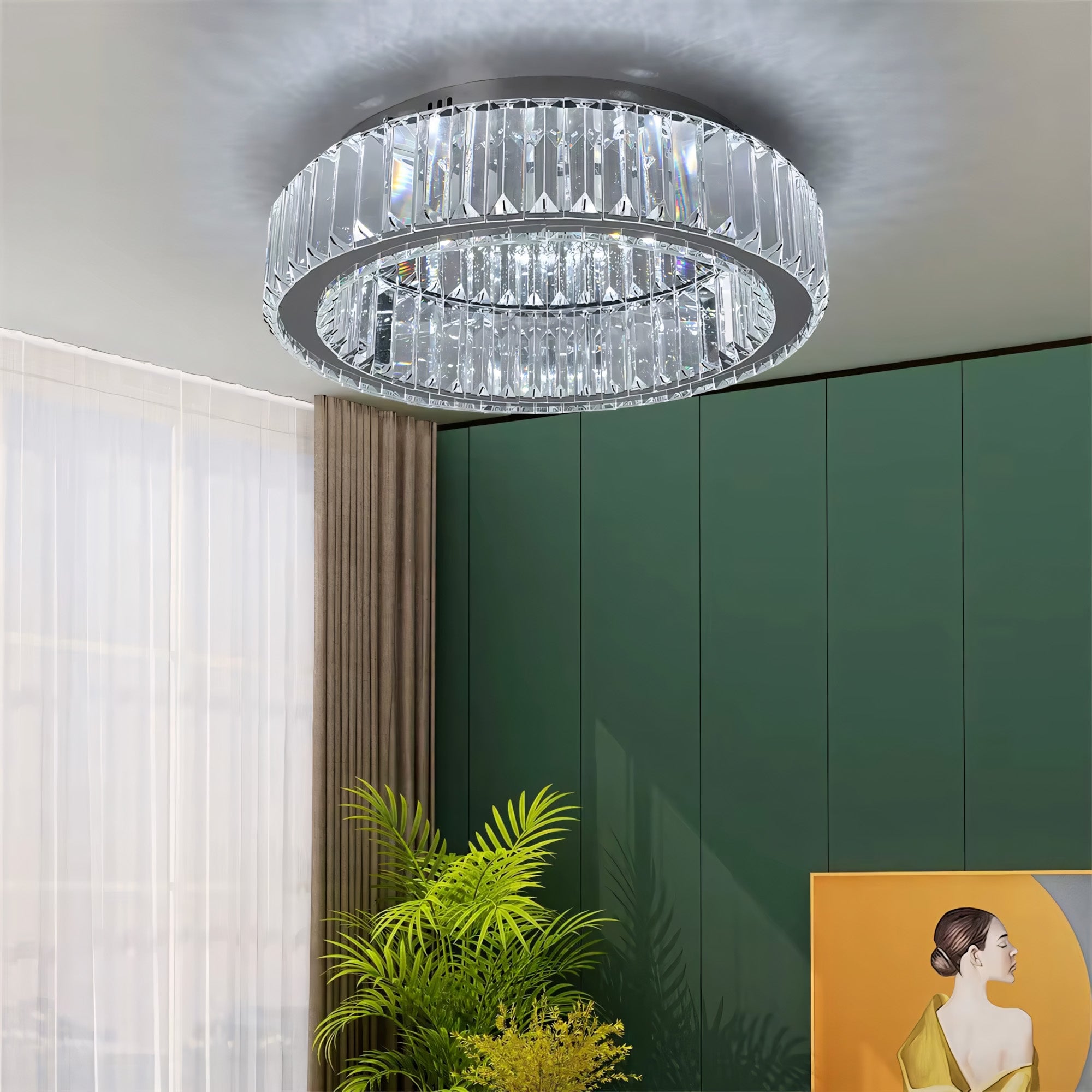 Lampa Kryształowa Plafon App1742-c 40 Cm Chrom  5