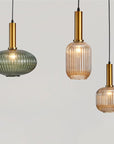 Lampa Sufitowa Wisząca Szklana APP465-1CP Zielona