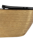 Misa WC podwieszana Carlo Mini Rimless Flat czarna złota szczotkowana