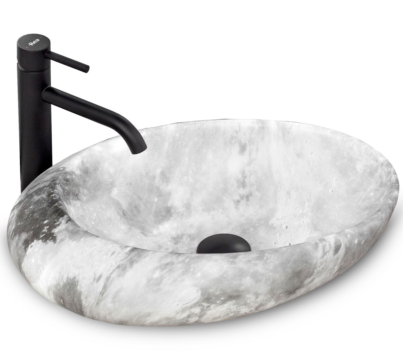 Umywalka nablatowa Rea Roxy C Stone L.GREY