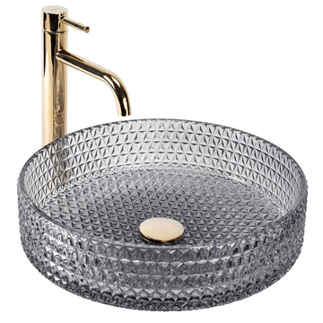 Umywalka nablatowa Rea Cristal Grey 39