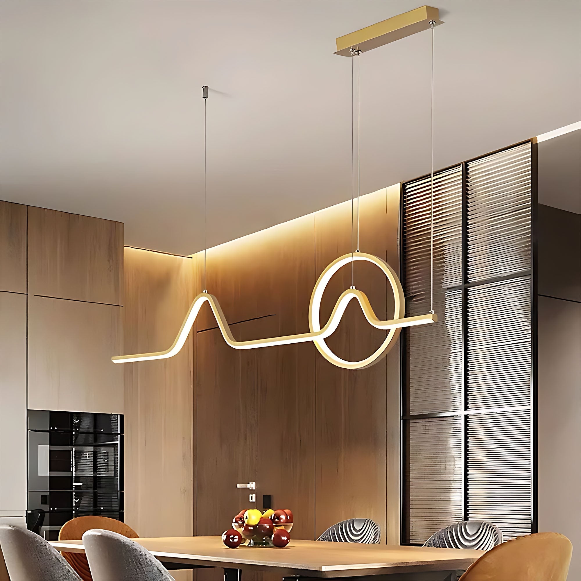 Lampa Wisząca Led Lhj022-cp 120 Cm Złota  10