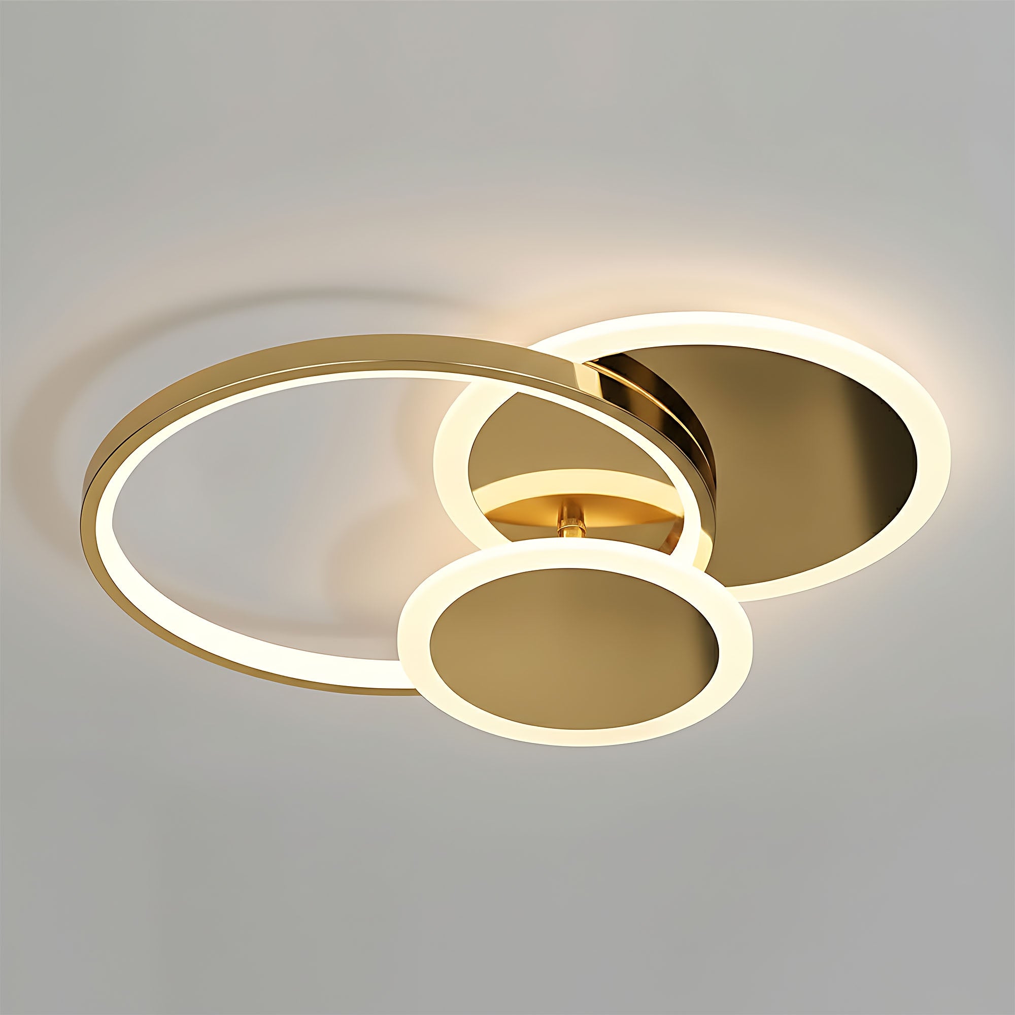 Lampa sufitowa APP1710-C plafon LED Złota + pilot  6