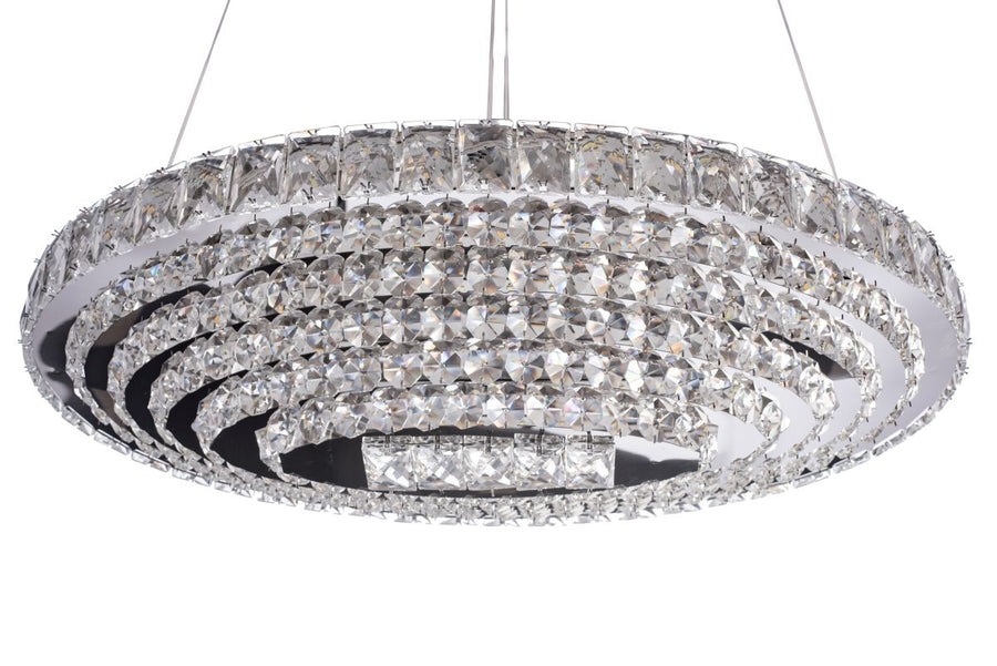 Kryształowa Lampa Sufitowa Owalna LED APP775-1CP