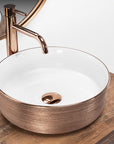 Umywalka nablatowa Rea Sami Brush Rose Gold