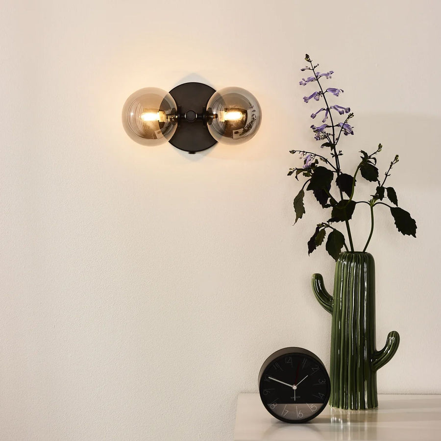 LAMPA ŚCIENNA KINKIET APP1162-2W  Czarny