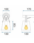Lampa Kinkiet Ścienny Metalowy Z Paskiem APP466-1W Czarna  5