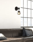 Lampa Ścienna Kinkiet Szklany APP750-1W Czarna
