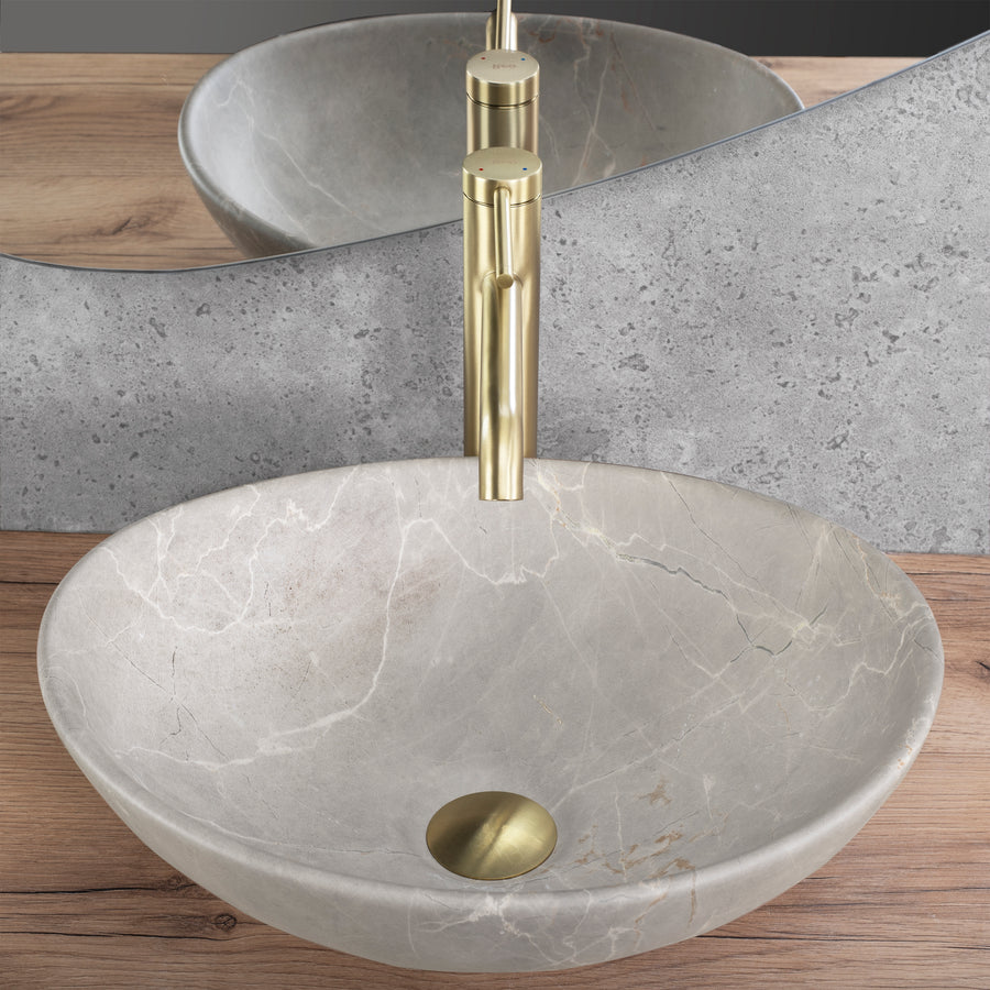 Umywalka nablatowa Rea Sofia Beige Matt  3