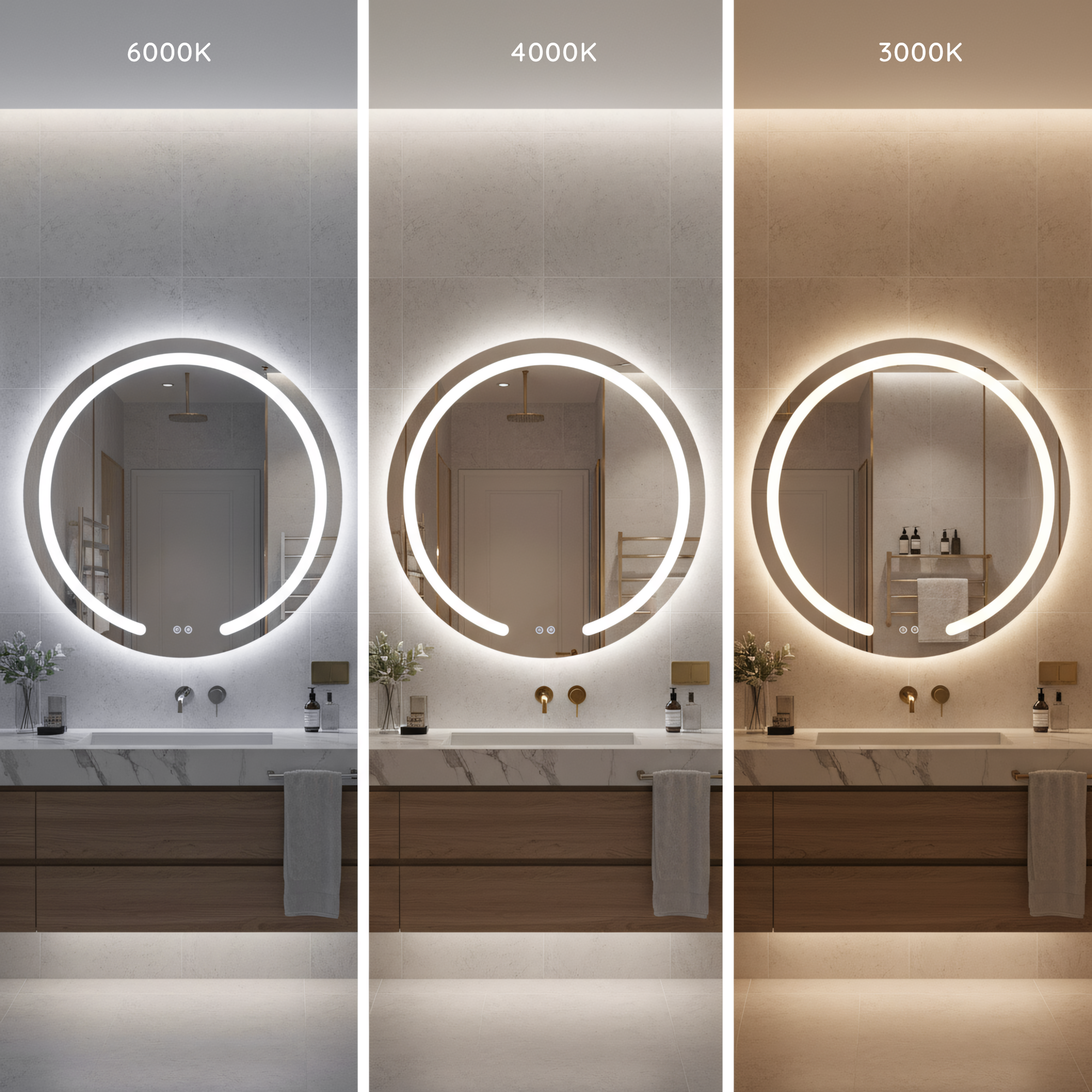 Lustro ścienne LED 90cm Modern  4