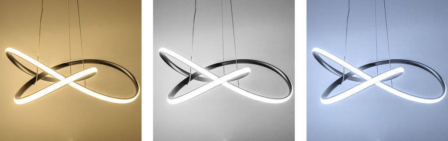 Lampa Sufitowa Wisząca Ring Nowoczesna LED + Pilot APP395-CP Czarna