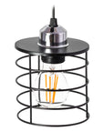 Lampa Sufitowa Wisząca Potrójna Metalowa Loft 392204 Czarna  3