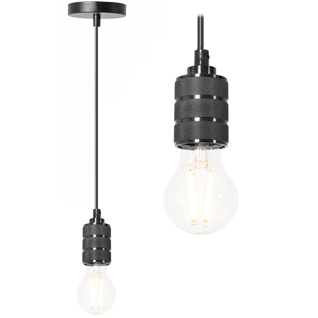 Lampa Sufitowa Wisząca Oprawka APP342-1CP CZARNA  1