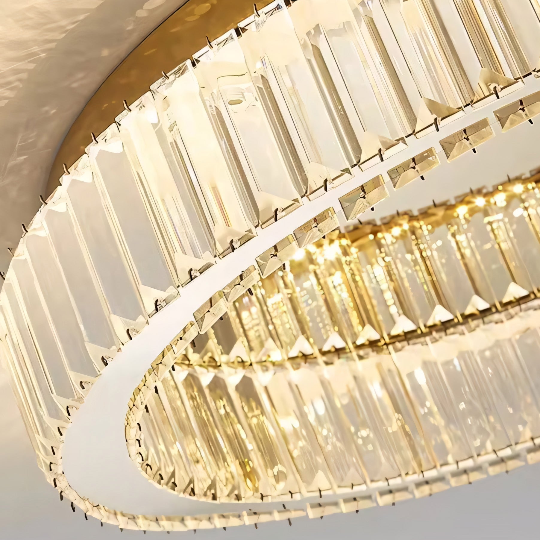 Lampa Kryształowa Plafon App1721-c 50 Cm Złota  4