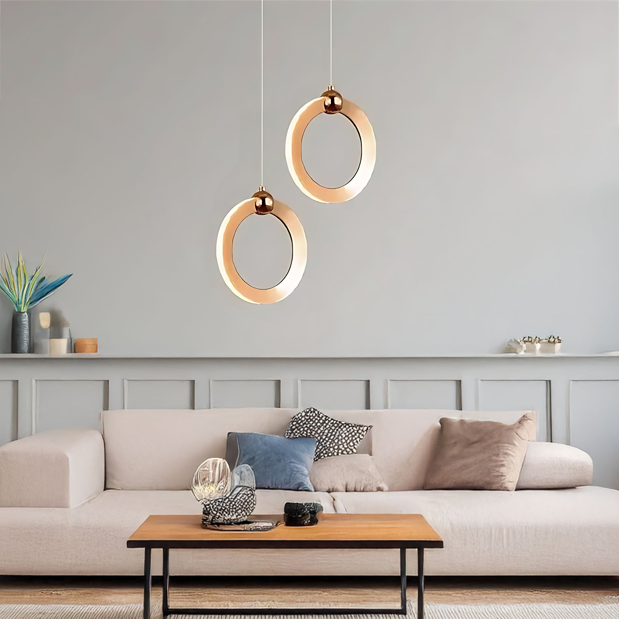 Lampa Sufitowa Wisząca Led Lhj101-1cp Złota  3