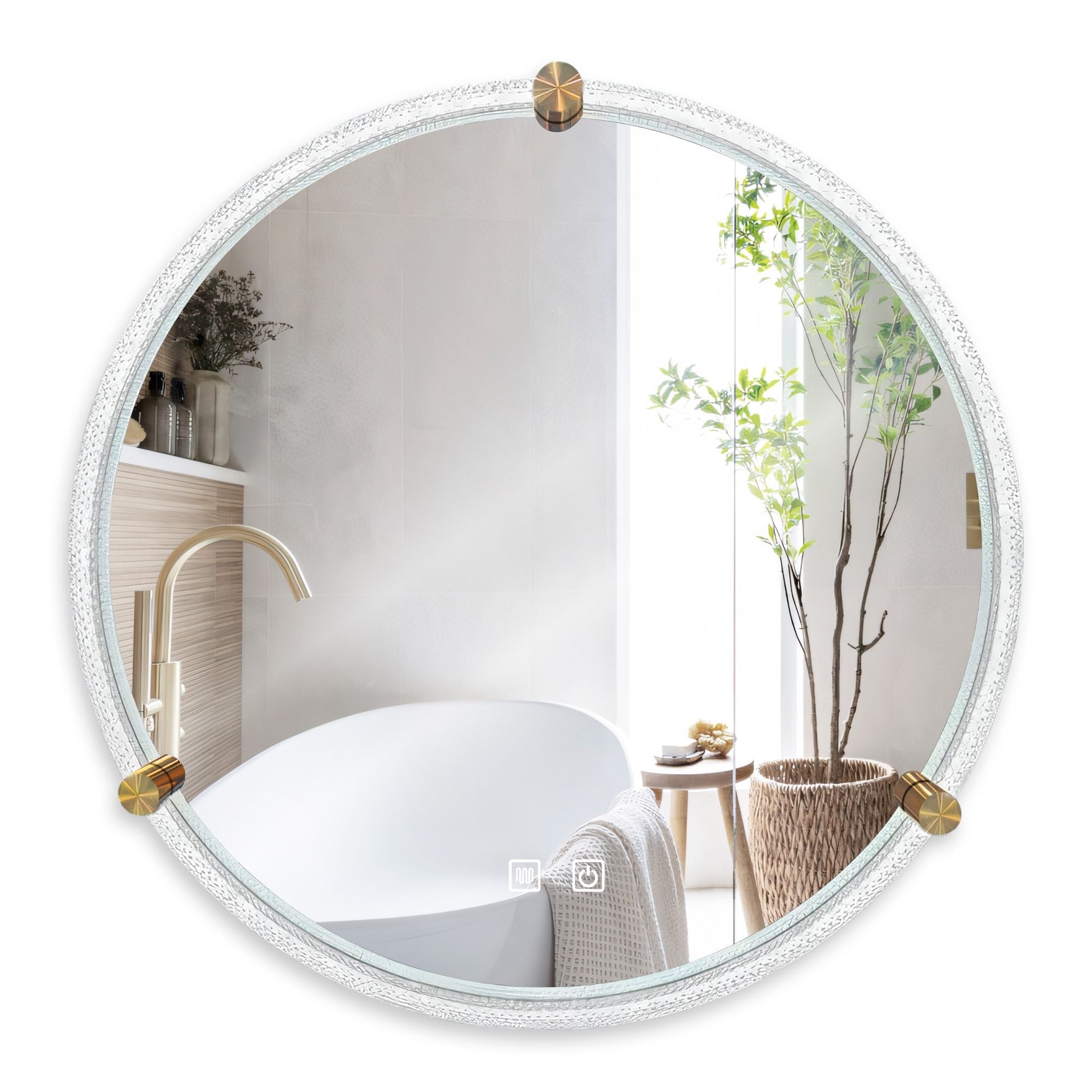 Lustro Ścienne Led Z Ramą 70cm Bl805  1