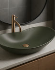 Umywalka nablatowa Rea Royal Olive Matt  1