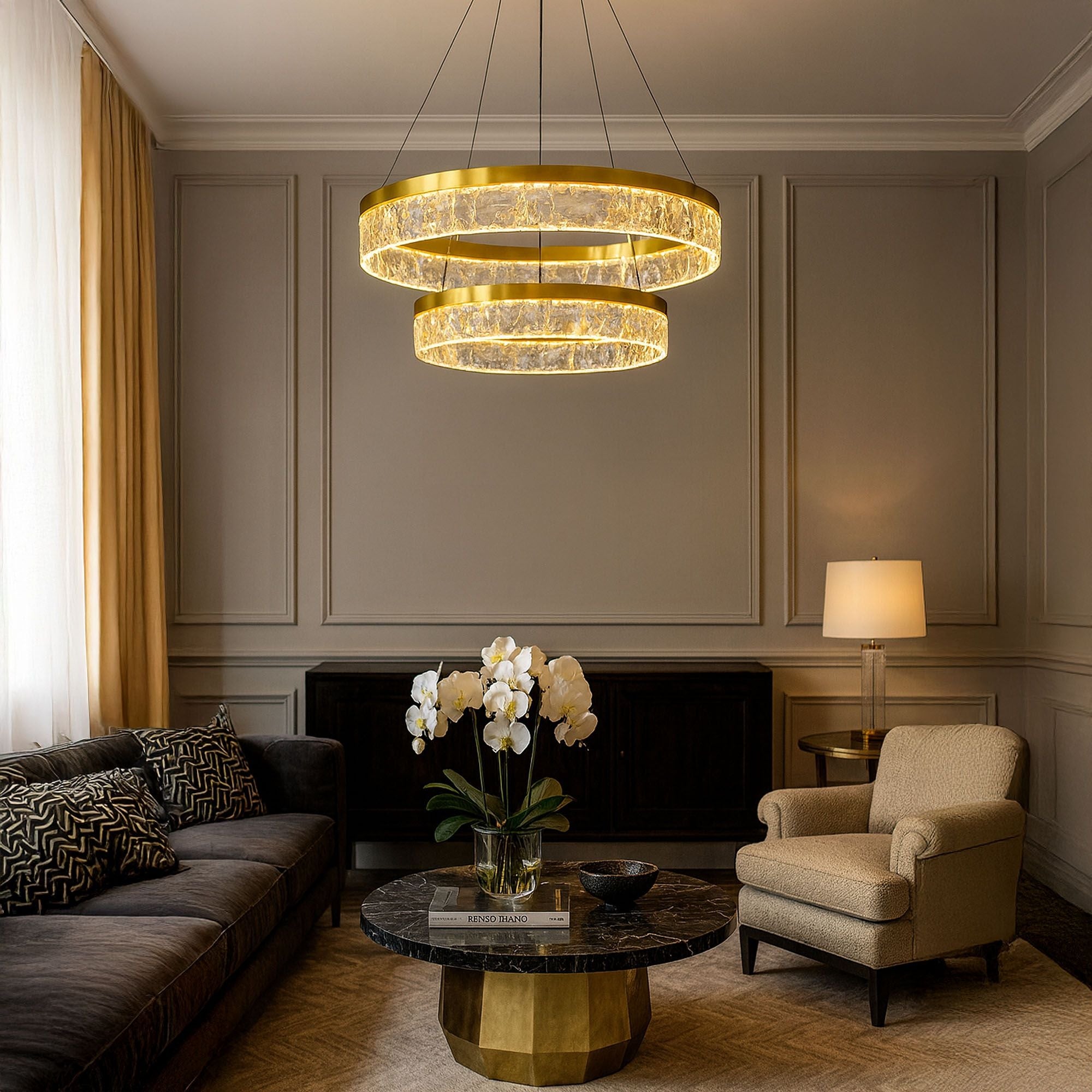 Lampa Wisząca Led Lhj049-cp2 Złota  9