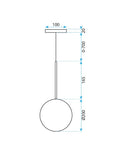 Lampa Sufitowa Wisząca Szklana Kula Czarny Chrom 20cm APP1685-1CP  7