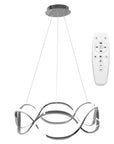 Lampa sufitowa nowoczesna LED + PILOT APP801-CP Twist Chrome  1