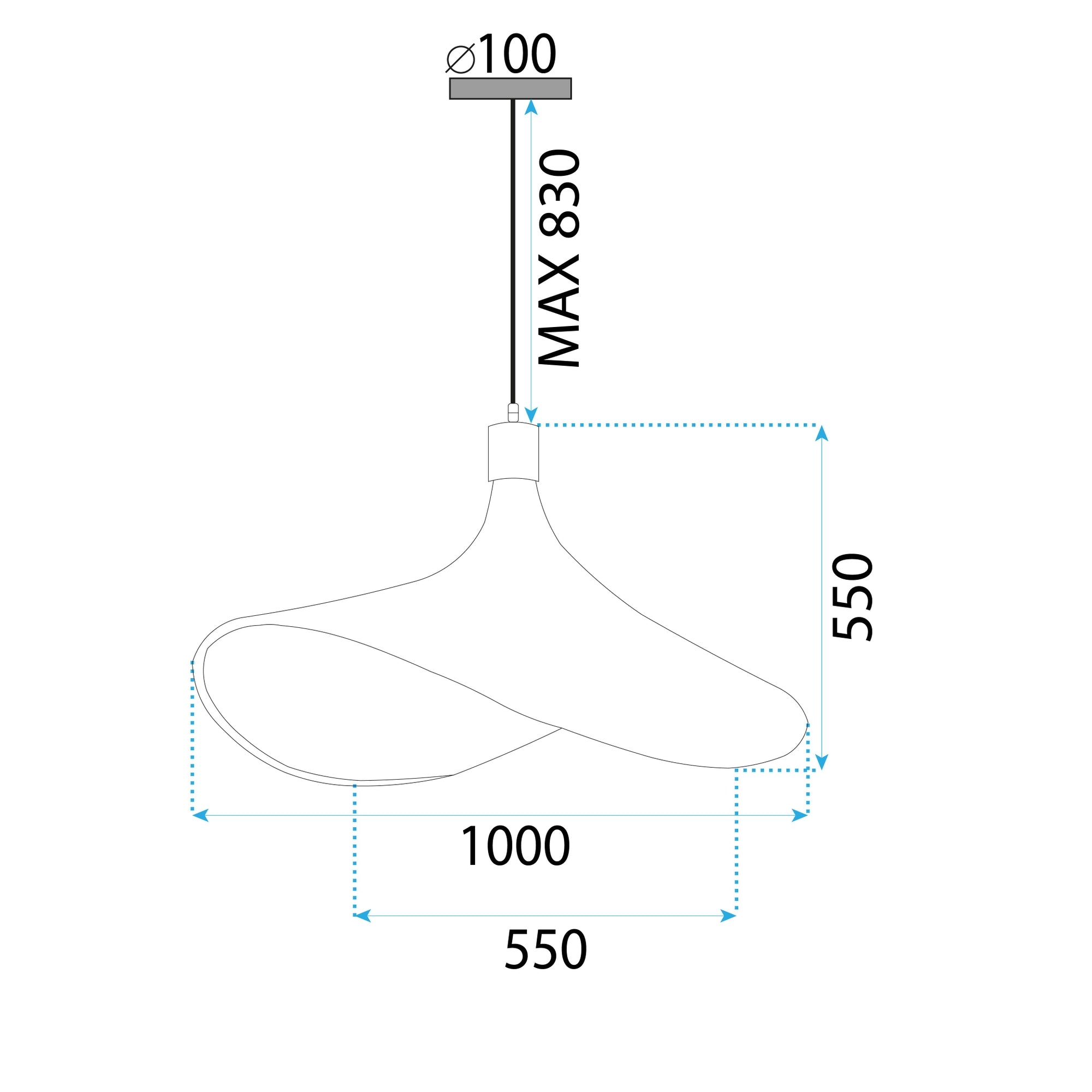 Lampa Sufitowa Wisząca Boho Duża 100cm APP1640-1CP  8