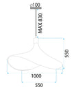 Lampa Sufitowa Wisząca Boho Duża 100cm APP1640-1CP  8