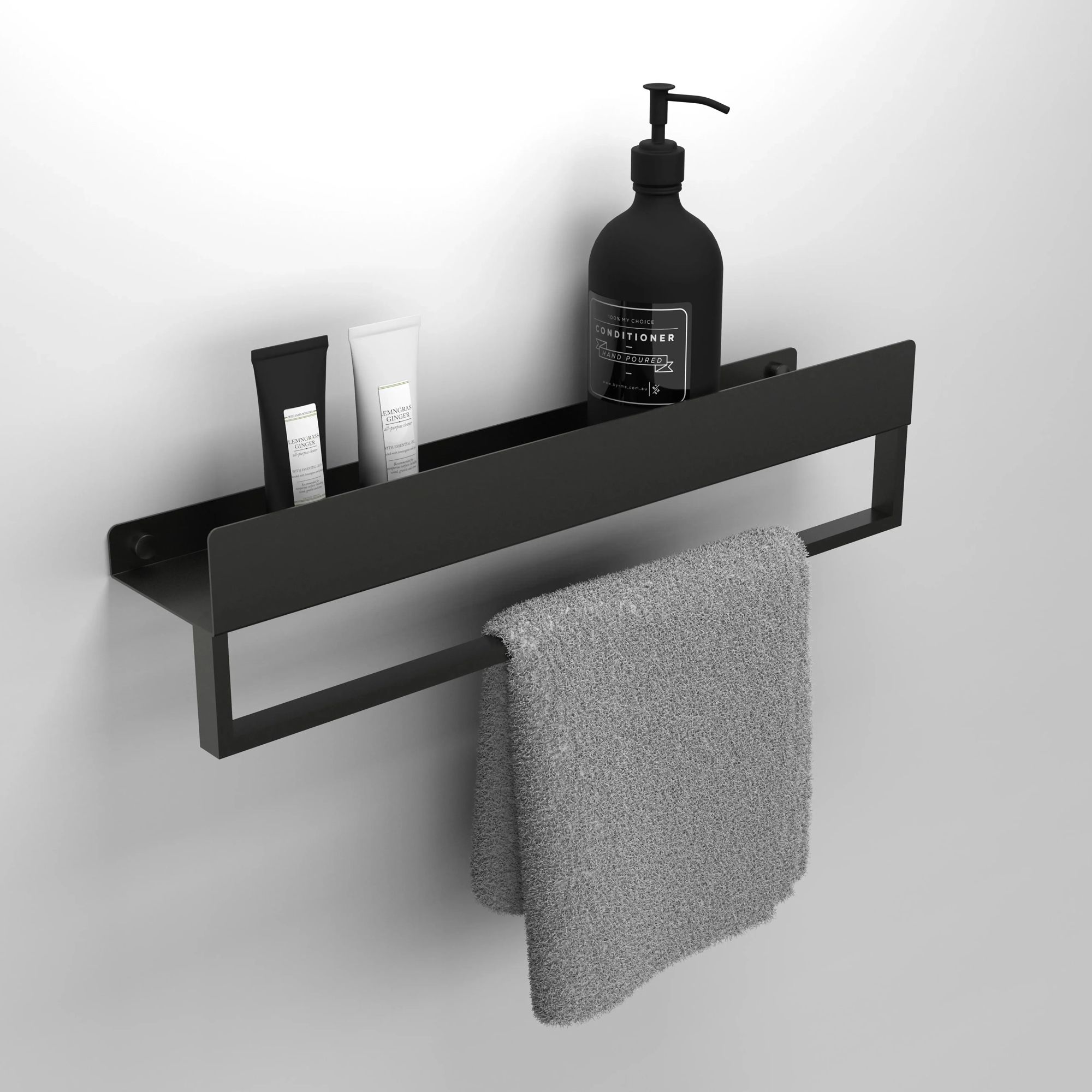Półka łazienkowa wannowa SF01 45cm czarny mat