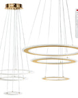 Lampa Sufitowa Wisząca Led G041-3cp Szczotkowane Złoto  1