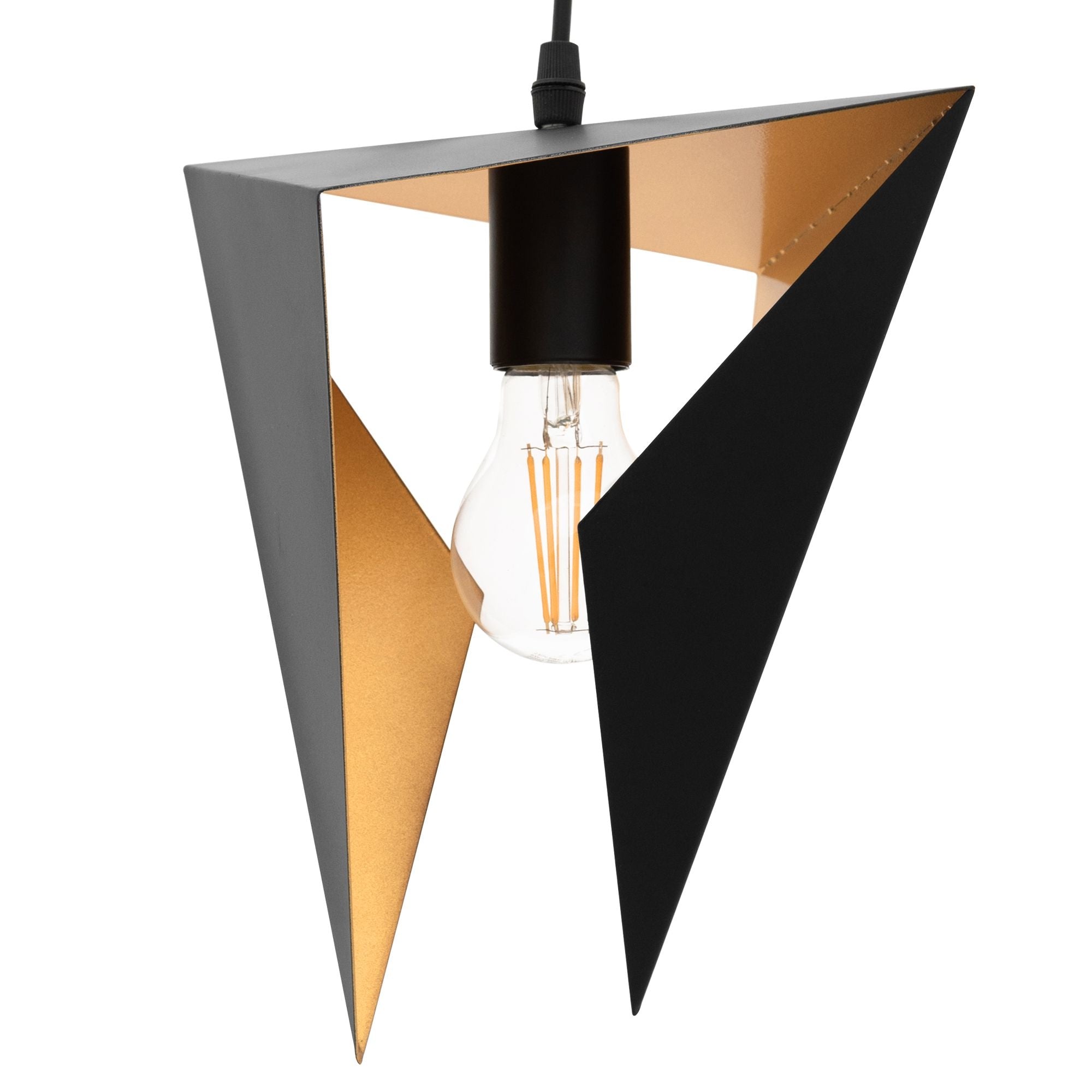 LAMPA SUFITOWA TRÓJKĄTNA GEOMETRYCZNA APP253-1CP CZARNA  9