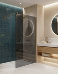 Kabina prysznicowa Walk-In Rea Flexi Grey / Brush Gold 90  4