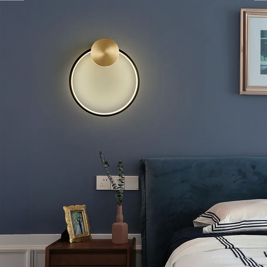 LAMPA ŚCIENNA KINKIET LED APP1385-CW OLD GOLD 30cm