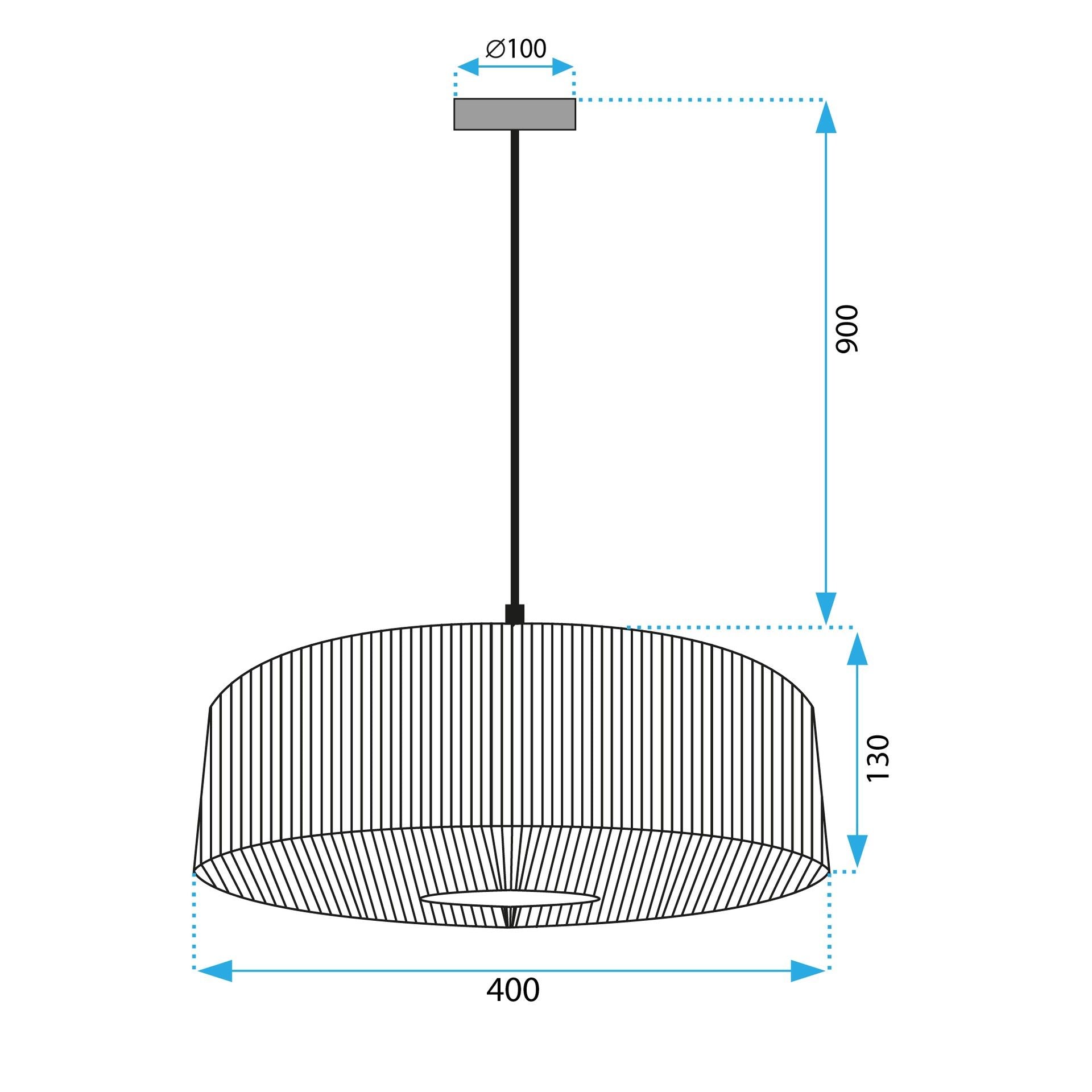 Lampa Wisząca Boho APP1295-1CP Brązowa