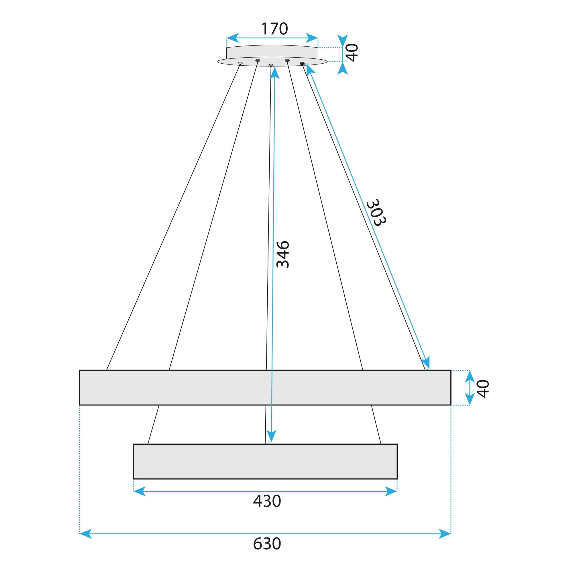 LAMPA WISZĄCA LED G045-2CP GOLD  6