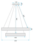 LAMPA WISZĄCA LED G045-2CP GOLD  6