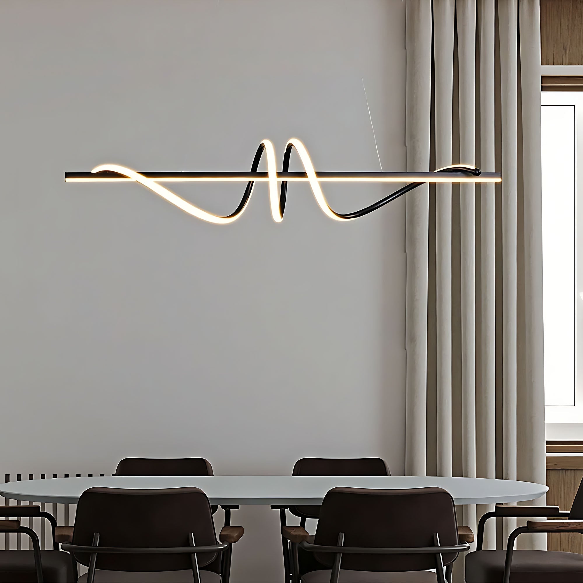 Lampa Wisząca Led Lhj023-cp 120 Cm Czarna  14