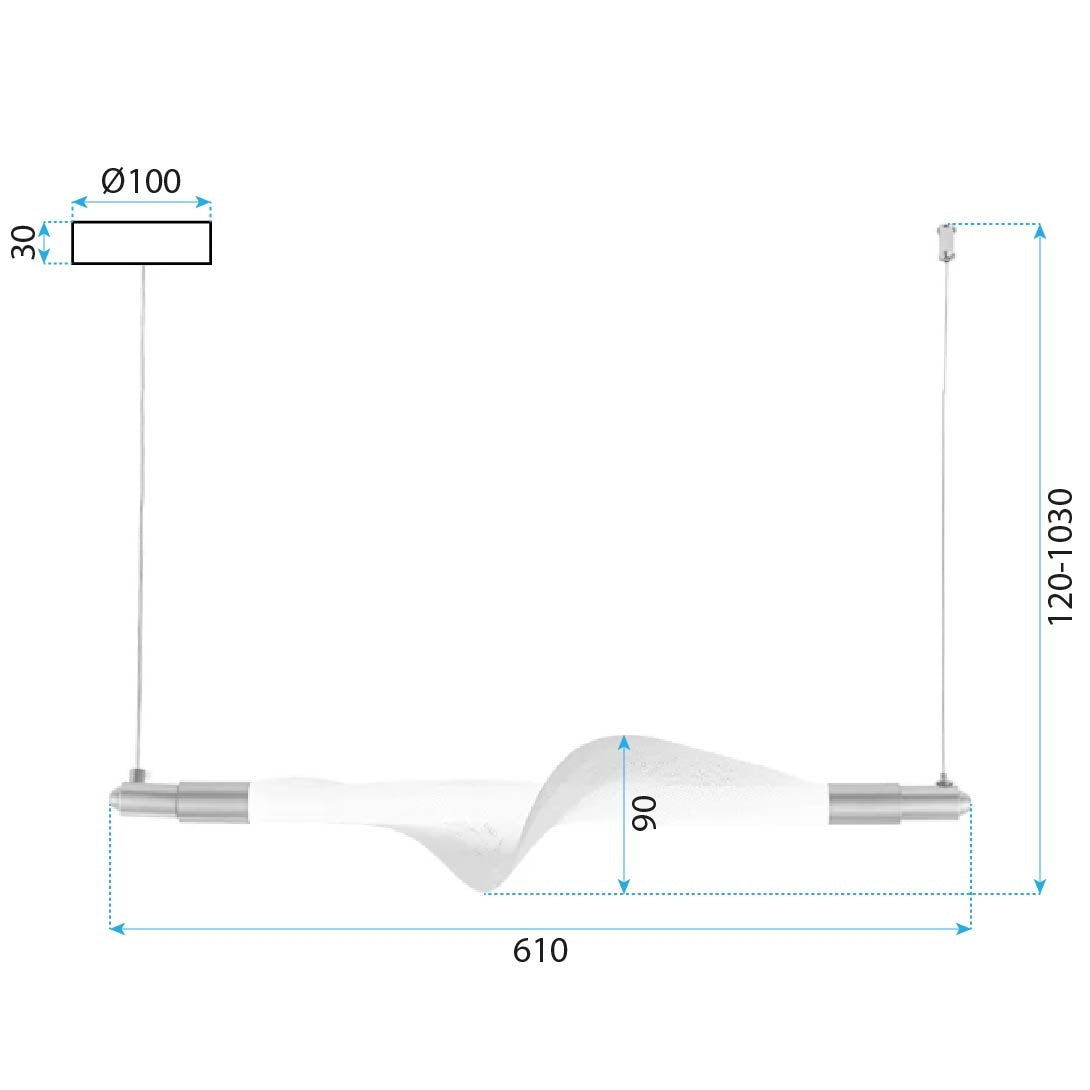 Lampa Wisząca Led G011-cp Biały/złoty  7