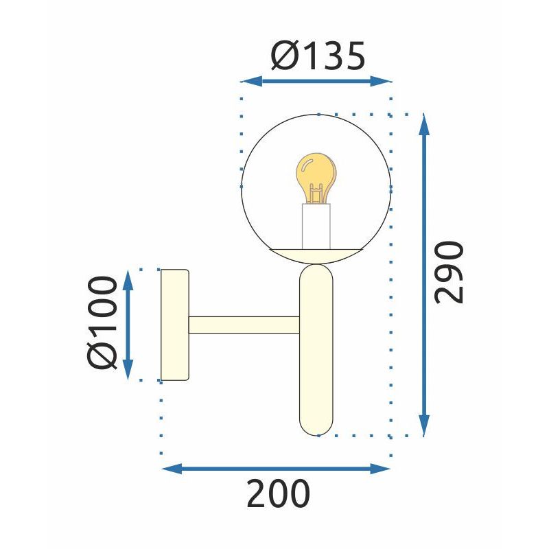 LAMPA ŚCIENNA KINKIET APP894-1W  Złota