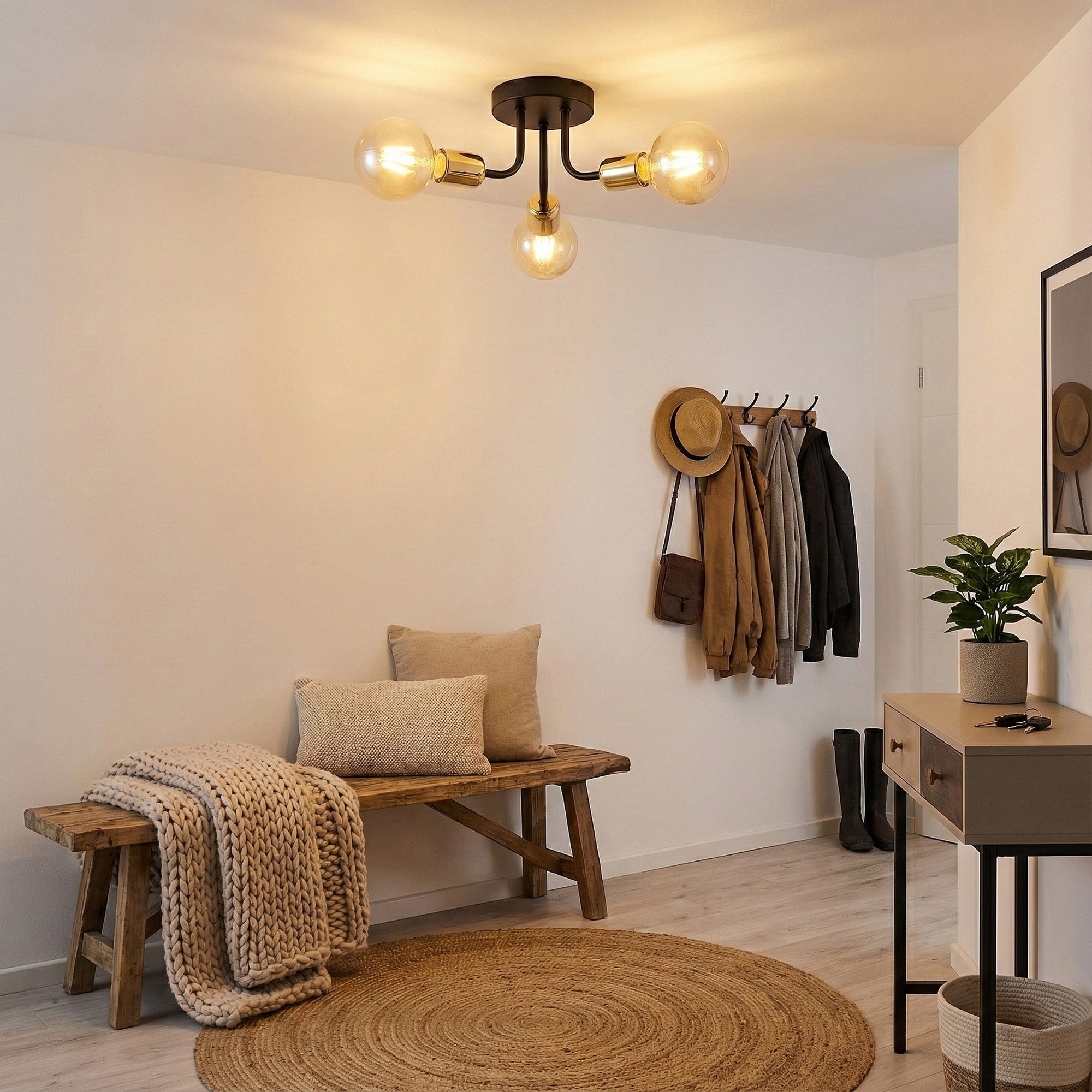 Lampa Wisząca APP1117-3C Czarno Złota  5