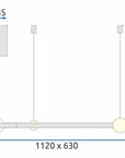 Lampa Ring 3 led + pilot APP752-30-40-50 Czarna