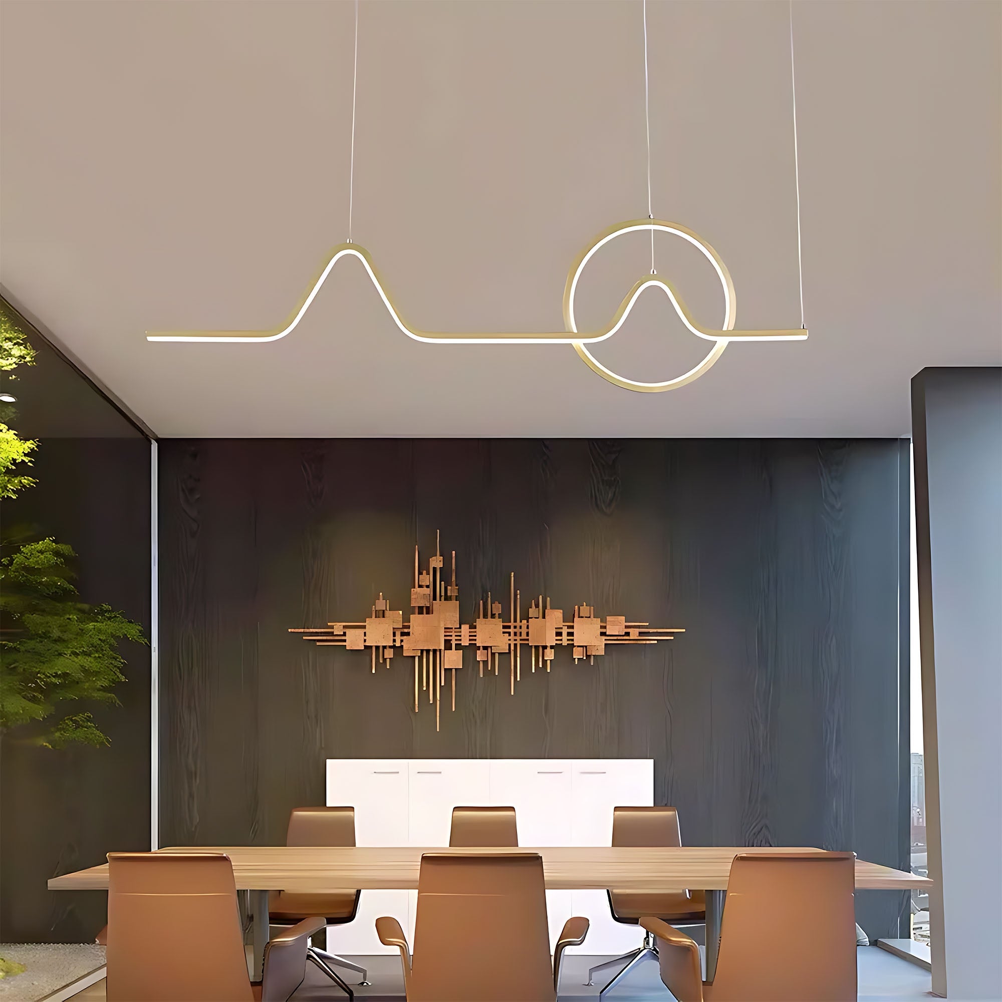 Lampa Wisząca Led Lhj022-cp 120 Cm Złota  3
