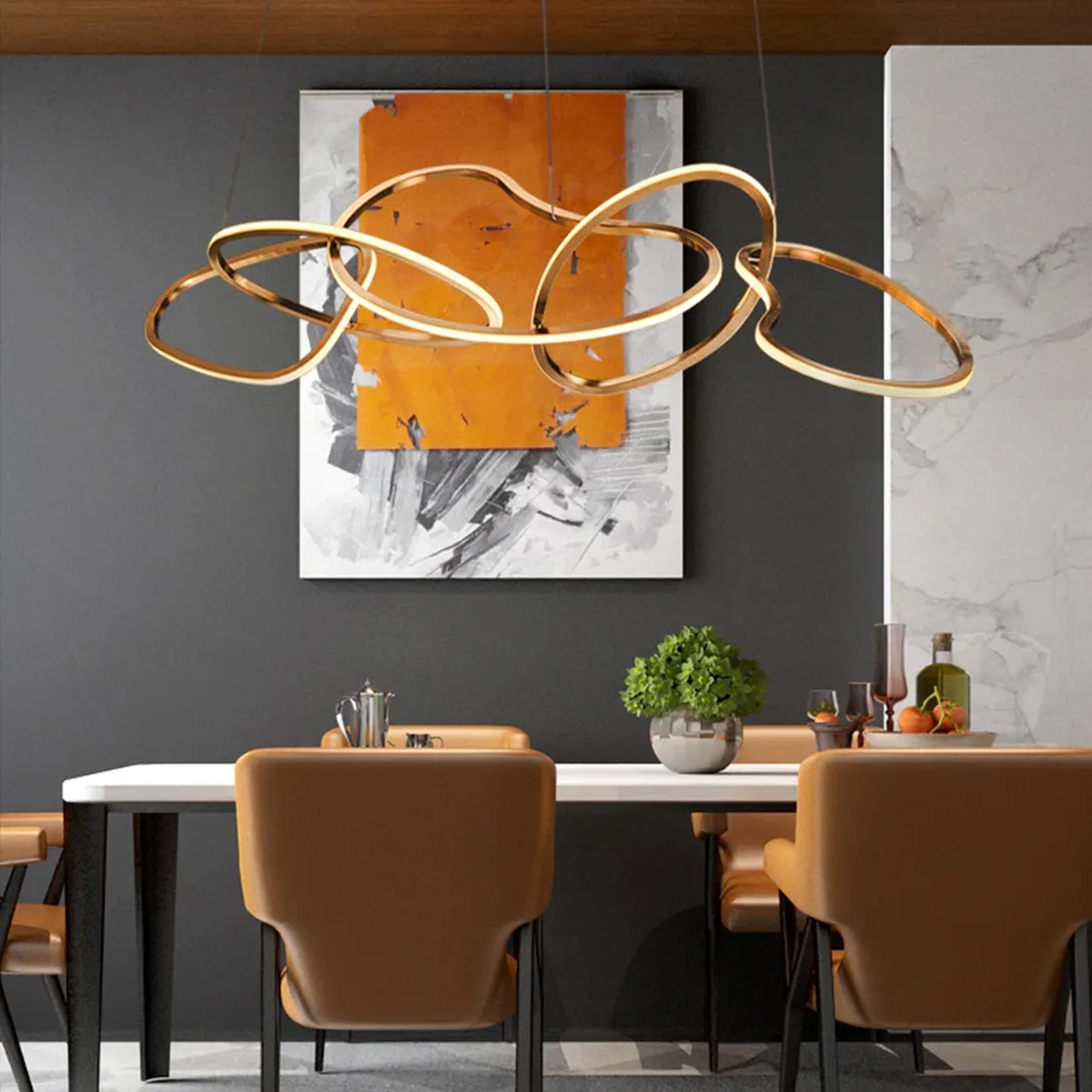Lampa Wisząca Led Lhj050-cp T Złota  4