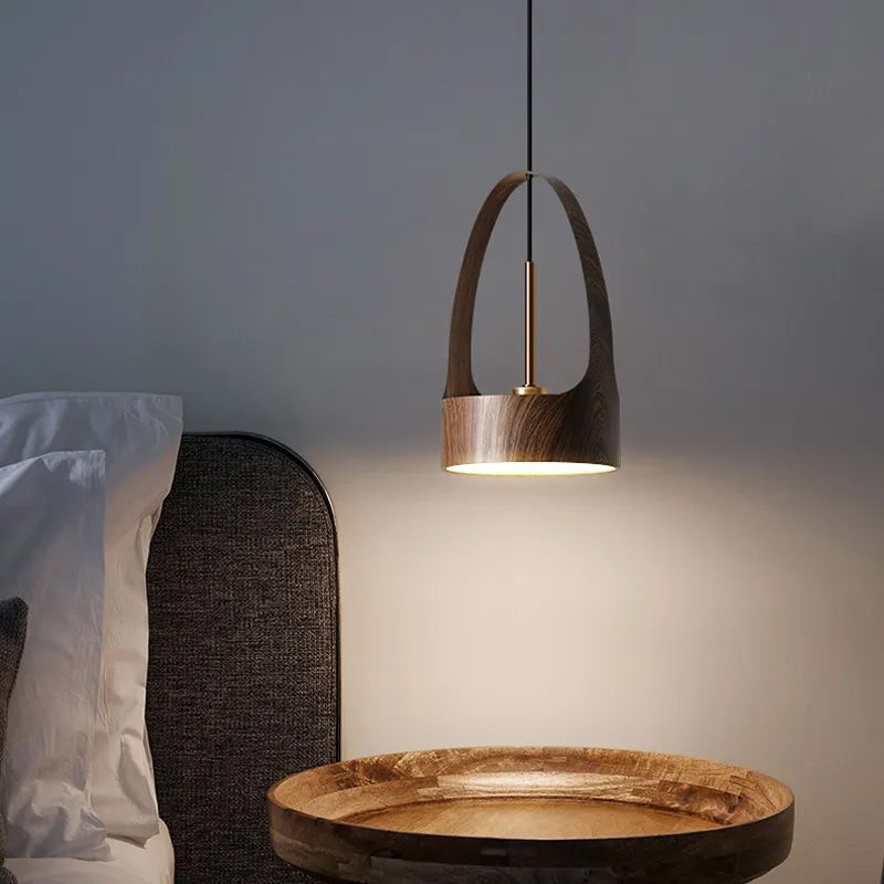 Lampa wisząca LED APP1187-CP Wood Rose Gold
