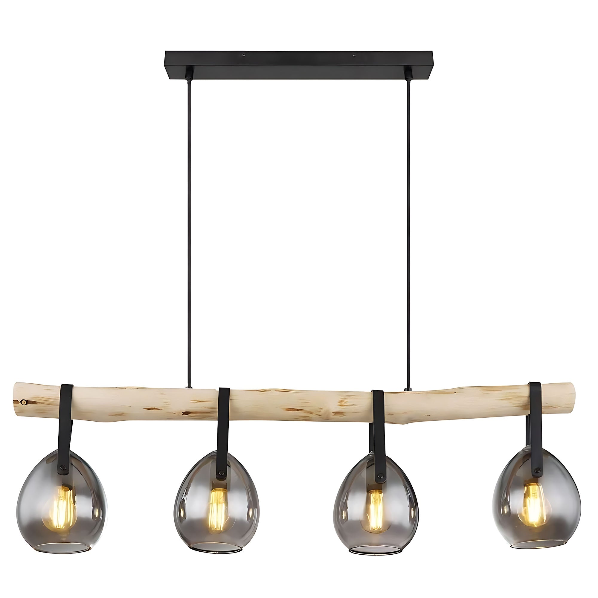 Lampa Wisząca APP1775-4CP Wood Grey  5